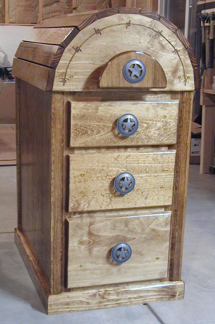 SADDLE RACK W/ THREE DRAWERS